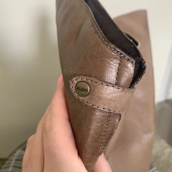 ALDO Light Brown Tan Gray Taite Boots Size 6.5 - Picture 8 of 16